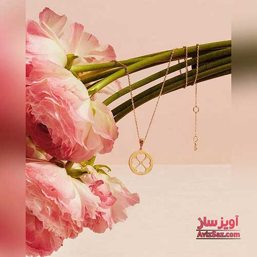 گردنبند گل قلب کد 100179