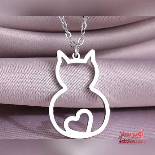 گردنبند گربه و قلب کد 100205