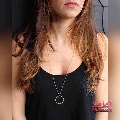 گردنبند دایره هندسی کد 100238