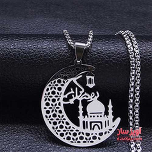 گردنبند مسجد و هلال ماه کد 100249