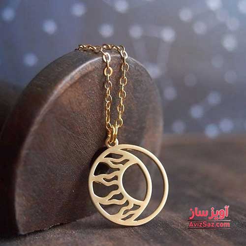 گردنبند خورشید ماه کد 100285
