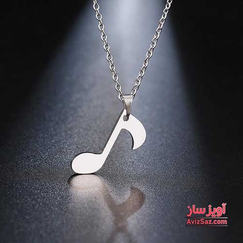 گردنبند نوت موسیقی کد 100336