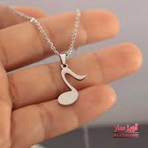 گردنبند نوت موسیقی کد 100338