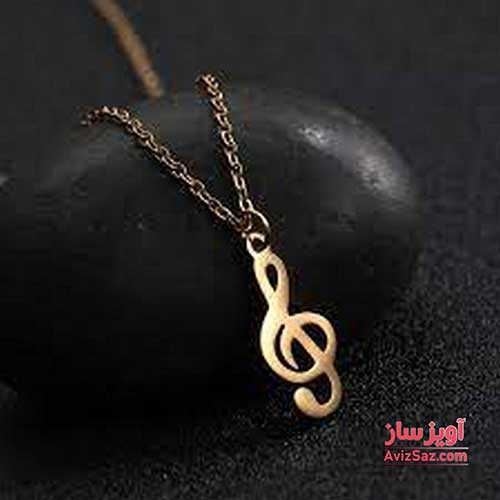 گردنبند نوت موسیقی کد 100339