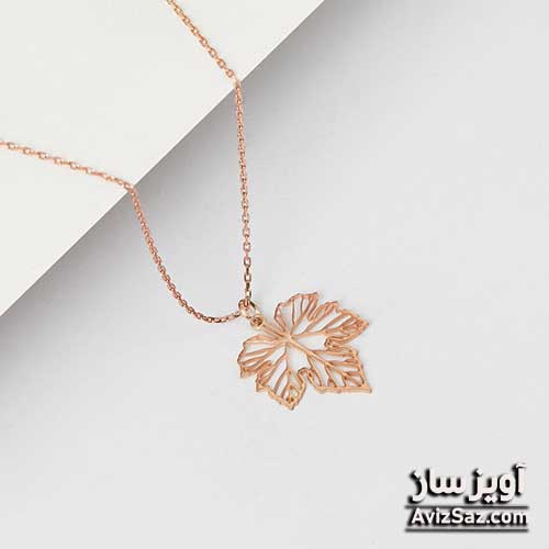 گردنبند برگ پاییزی کد 100612