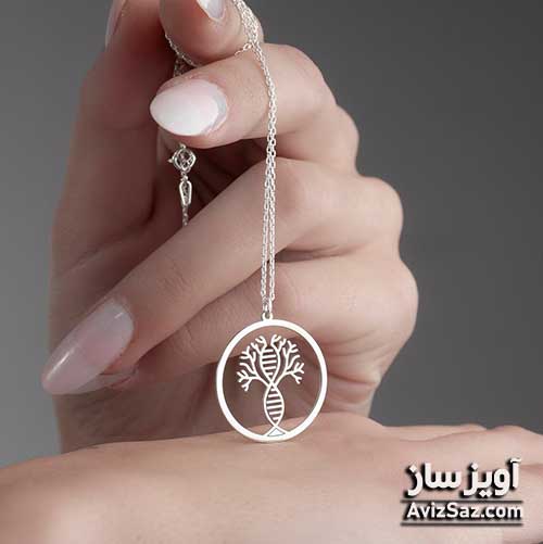 گردنبند درخت به شکل دی ان ای کد 100626
