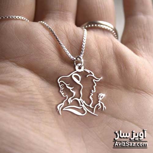 گردنبند دیو و دلبر کد 100629