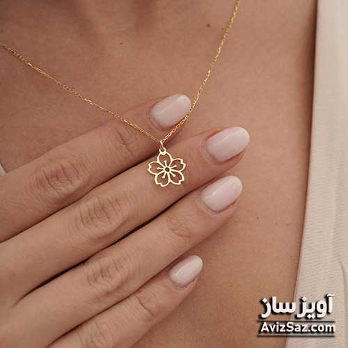 گردنبند گل ساکورا کد 100693