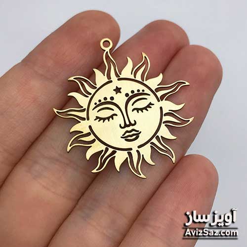 گردنبند خورشید با طرح زن کد 100731