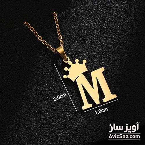 گردنبند حرف انگلیسی M کد 100748