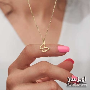 گردنبند پروانه کد 100805