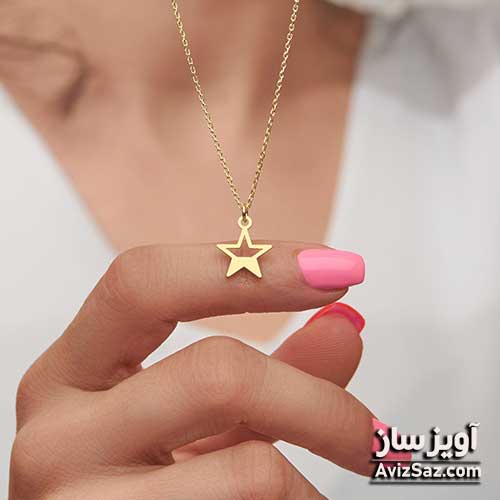 گردنبند ستاره نیمه پر کد 100839