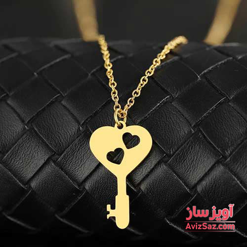 گردنبند کلید قلب کد 101031