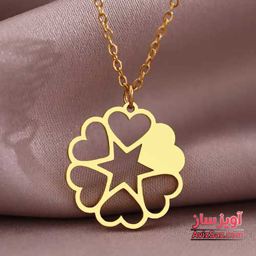 گردنبند قلب و ستاره کد 101046
