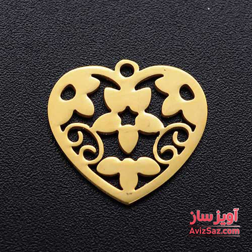 گردنبند قلب و گل کد 101054