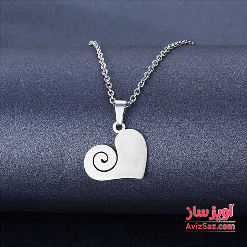 گردنبند قلب مارپیچ کد 101073