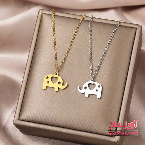 گردنبند فیل و قلب کد 101112