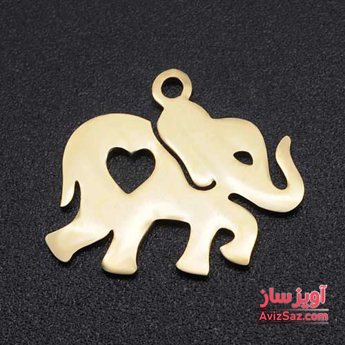 گردنبند فیل با طرح قلب کد 101116