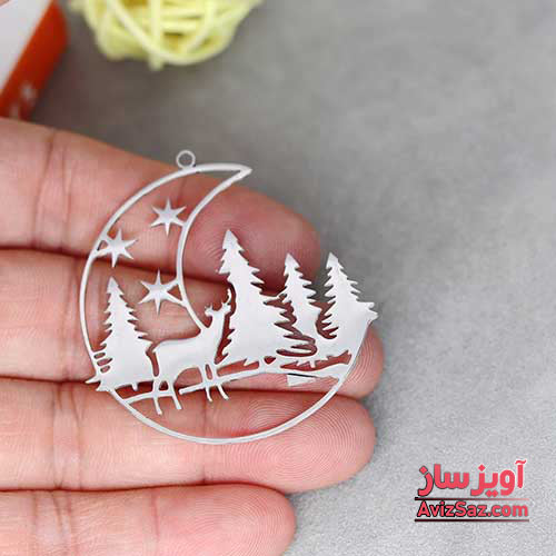 گردنبند گوزن و درخت کاج کد 101130