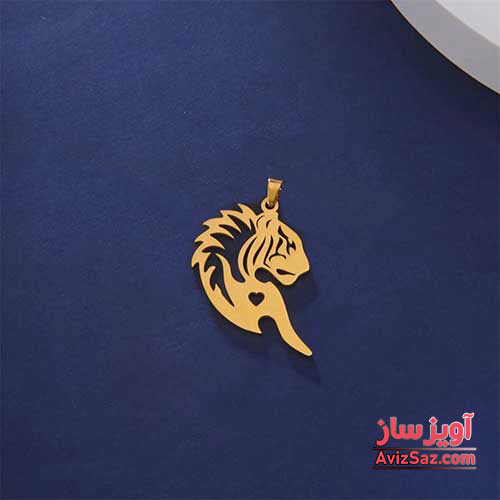 گردنبند ببر با طرح قلب کد 101170