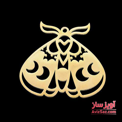 گردنبند شاپرک و ماه کد 101247