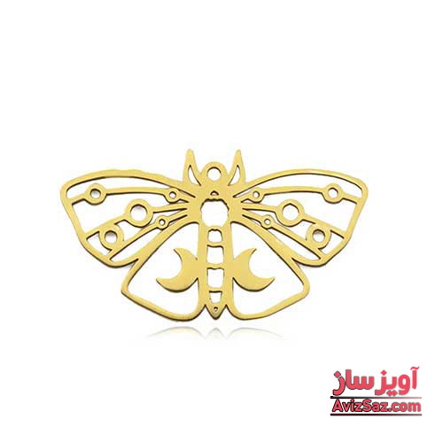 گردنبند شاپرک و ماه کد 101248