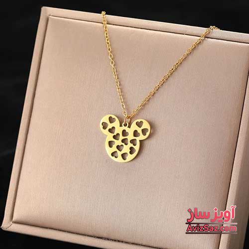 گردنبند قلب و میکی موس کد 101264