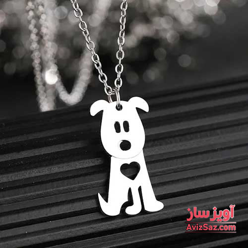 گردنبند سگ فانتزی با قلب کد 101356