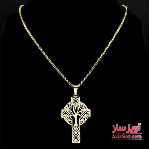 گردنبند صلیب طرح درخت کد 101376
