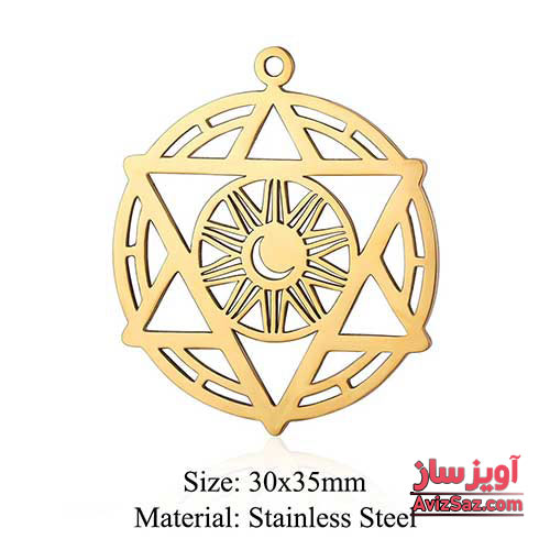 گردنبند ستاره داوود با ماه کد 101387