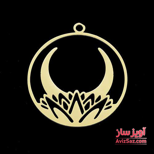 گردنبند ماه و گل نیلوفر کد 101483