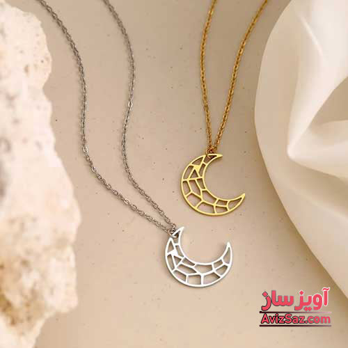 گردنبند ماه هندسی کد 101487