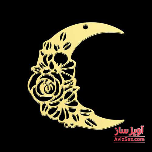 گردنبند ماه و گل رز کد 101491