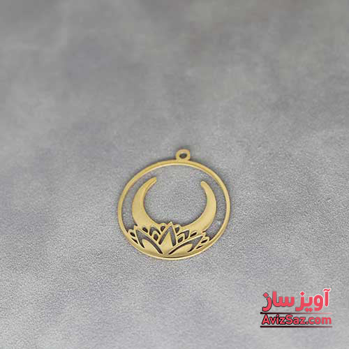 گردنبند ماه و گل نیلوفر کد 101533