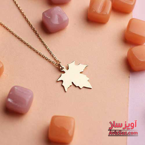 گردنبند برگ پاییزی کد 101604