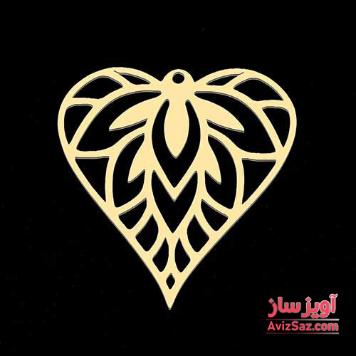 گردنبند برگ مدل قلب کد 101610