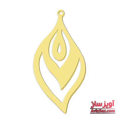 گردنبند برگ موج دار کد 101623