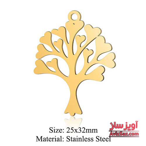 گردنبند درخت قلبی کد 101659