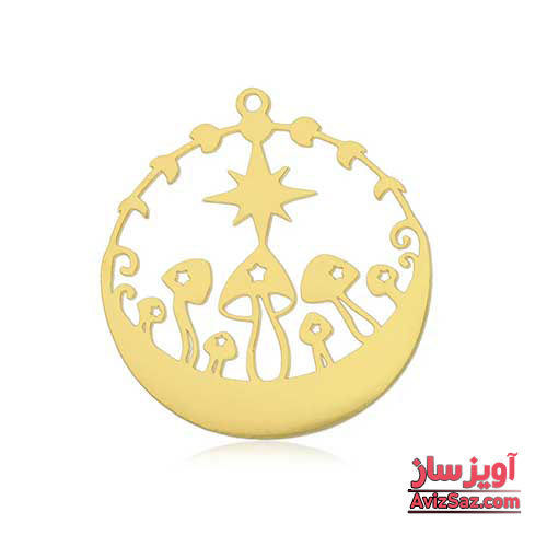 گردنبند قارچ و ستاره و ماه کد 101660