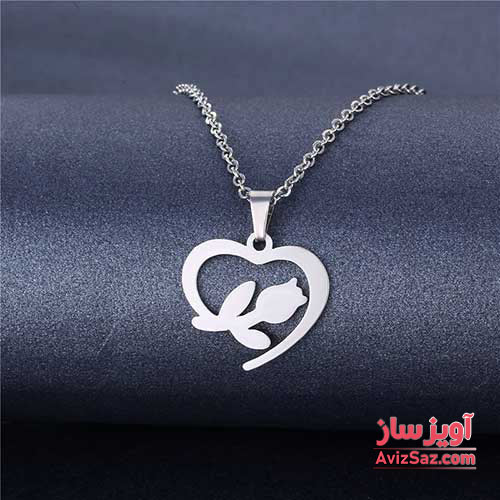 گردنبند قلب گل کد 101700