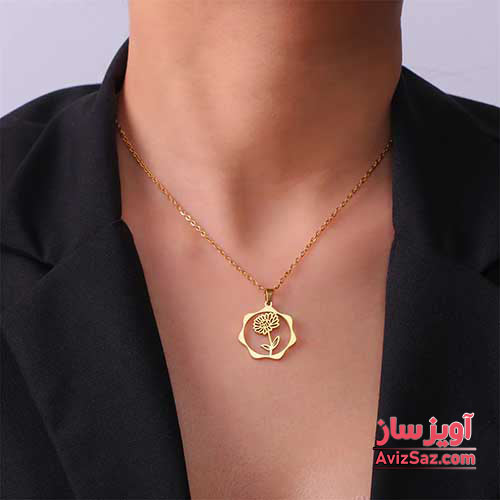 گردنبند گل کد 101710