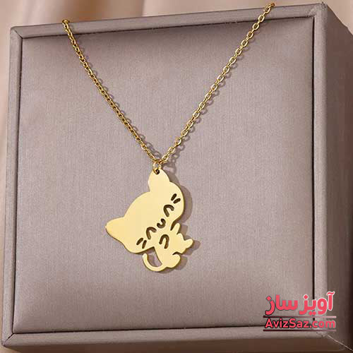 گردنبند گربه فانتزی کد 101789