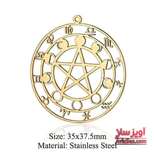 گردنبند ستاره پنج پر و ماه های زودیاک کد 101986