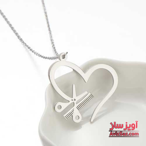 گردنبند قیچی قلب کد 102033
