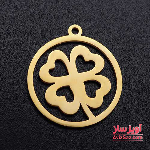 گردنبند گل شبدر با قلب کد 102108