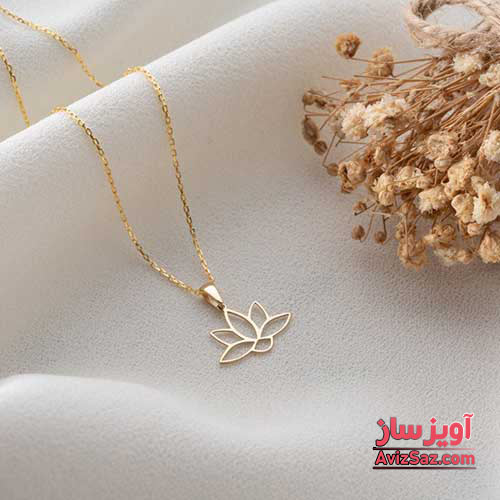 گردنبند گل نیلوفر کد 102126