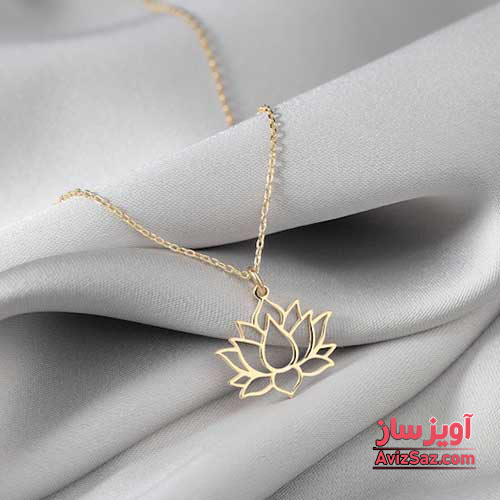 گردنبند گل نیلوفر کد 102128