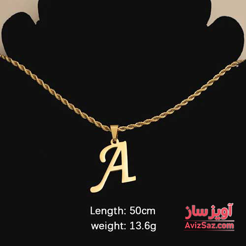 گردنبند حرف انگلیسی A کد 102189