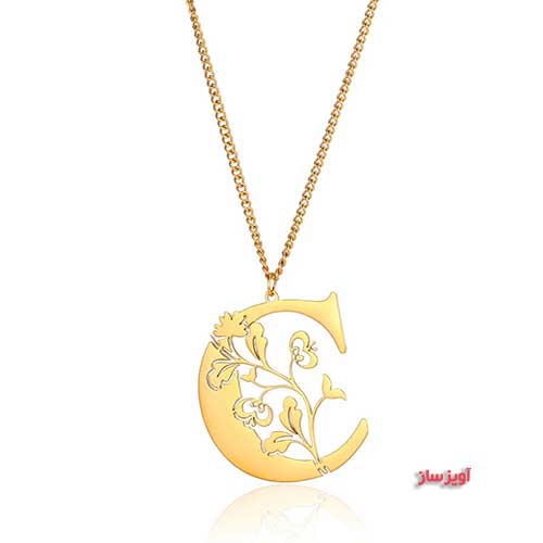 گردنبند حرف انگلیسی C گل کد 102556