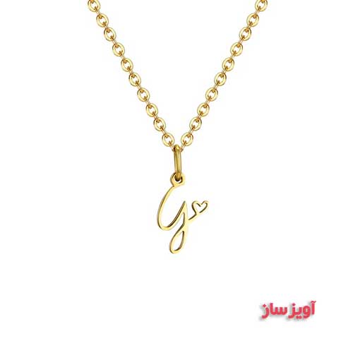 گردنبند حرف انگلیسی G طرح قلب کد 102668